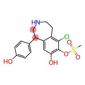 6-CHLORO-2,3,4,5-TETRAHYDRO-1-(4-HYDROXYPHENYL)-1H-3-BENZAZEPINE-7,8-DIOL MESYLATE