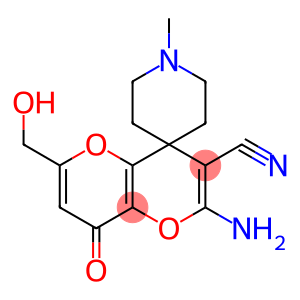 2'-amino-6'-(hydroxymethyl)-1-methyl-8'-oxo-4',8'-dihydrospiro(piperidine-4,4'-pyrano[3,2-b]pyran)-3'-carbonitrile