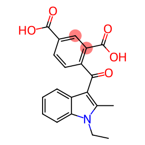 4-[(1-ethyl-2-methyl-1H-indol-3-yl)carbonyl]isophthalic acid