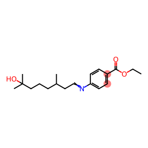 ethyl 4-[(7-hydroxy-3,7-dimethyloctylidene)amino]benzoate