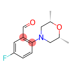 2-[(2R,6S)-2,6-dimethylmorpholin-4-yl]-5-fluorobenzaldehyde