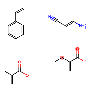 2-Propenoic acid, 2-methyl-, polymer with ethenylbenzene, ethyl 2-propenoate and 2-propenenitrile, ammonium salt