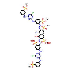 1-Amino-8-hydroxy-2,7-bis[[5-[[6-chloro-4-(3-sulfophenylamino)-1,3,5-triazine-2-yl]amino]-2-sulfophenyl]azo]naphthalene-3,6-disulfonic acid hexasodium salt