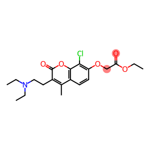 [[8-Chloro-3-[2-(diethylamino)ethyl]-4-methyl-2-oxo-2H-1-benzopy- ran-7-yl]oxy]acetic acid ethyl ester