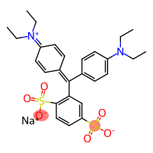 N-[4-[[4-(Diethylamino)phenyl](2-sulfonato-5-sodiooxysulfonylphenyl)methylene]-2,5-cyclohexadien-1-ylidene]-N-ethylethanaminium