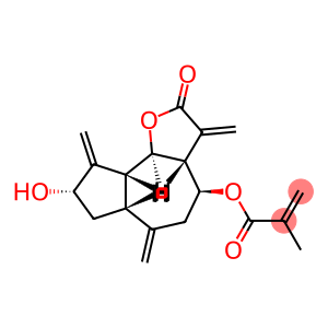 2-Methylpropenoic acid [(3aR,6aβ,9aβ,9bα)-dodecahydro-8α-hydroxy-3,6,9-tris(methylene)-2-oxoazuleno[4,5-b]furan-4β-yl] ester