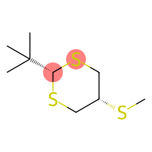 1,3-Dithiane, 2-(1,1-dimethylethyl)-5-(methylthio)-, cis-