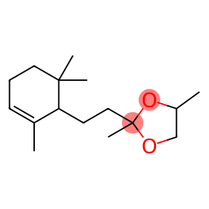 1-(2,4-dimethyl-[1,3]dioxolan-2-yl)-2-(2,6,6-trimethyl-cyclohex-2-enyl)-ethane