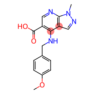 4-[(4-METHOXYBENZYL)AMINO]-1-METHYL-1H-PYRAZOLO[3,4-B]PYRIDINE-5-CARBOXYLIC ACID