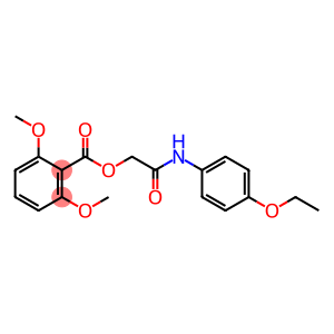 Benzoic acid, 2,6-dimethoxy-, 2-[(4-ethoxyphenyl)amino]-2-oxoethyl ester