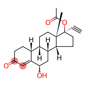 17α-Ethinyl-17β-acetoxy-6β-hydroxy-oestr-4-en-3-on