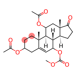Androst-5-en-17-one, 3,11-bis(acetyloxy)-7-[(methoxycarbonyl)oxy]-,