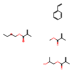 2-甲基-2-丙烯酸丁酯与乙烯基苯、2-甲基-2-丙烯酸甲酯和1,2-丙二醇单(2-甲基-2-丙烯酸酯)的聚合物