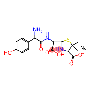 ALPHA-[[氨基(4-羟基苯基)乙酰基]氨基]-4-羧基-5,5-二甲基-2-噻唑烷乙酸单钠盐