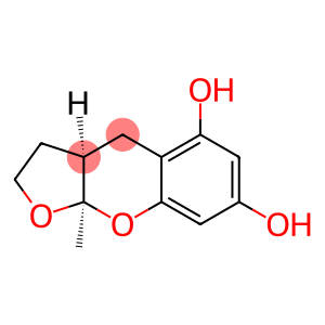 4H-Furo[2,3-b][1]benzopyran-5,7-diol,2,3,3a,9a-tetrahydro-9a-methyl-,(3aR,9aR)-rel-(9CI)