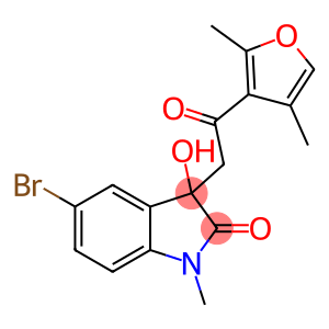 5-bromo-3-[2-(2,4-dimethyl-3-furyl)-2-oxoethyl]-3-hydroxy-1-methyl-1,3-dihydro-2H-indol-2-one