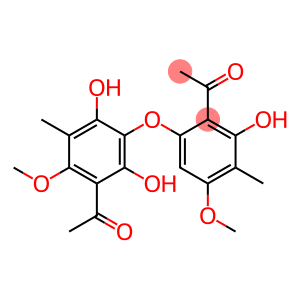 Ethanone,1-[6-(3-acetyl-2,6-dihydroxy-4- methoxy-5-methylphenoxy)-2-hydroxy-4- methoxy-3-methylphenyl]-