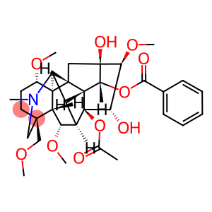8-(acetyloxy)-13,15-dihydroxy-1,6,16-trimethoxy-4-(methoxymethyl)-20-methylaconitan-14-yl benzoate