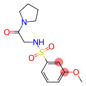 3-methoxy-N-[2-oxo-2-(1-pyrrolidinyl)ethyl]benzenesulfonamide