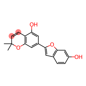 2H-1-Benzopyran-5-ol, 7-(6-hydroxy-2-benzofuranyl)-2,2-dimethyl-