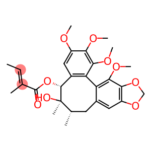 2-Butenoic acid, 2-methyl-, (5R,6R,7S,13aS)-5,6,7,8-tetrahydro-6-hydroxy-1,2,3,13-tetramethoxy-6,7-dimethylbenzo[3,4]cycloocta[1,2-f][1,3]benzodioxol-5-yl ester, (2E)-