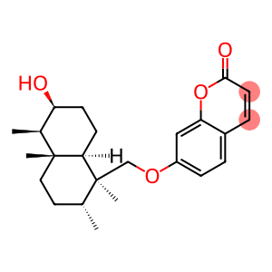 7-[[(1S,8aα)-Decahydro-6β-hydroxy-1,2α,4aβ,5β-tetramethylnaphthalen-1β-yl]methoxy]-2H-1-benzopyran-2-one