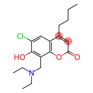 2H-1-Benzopyran-2-one, 4-butyl-6-chloro-8-[(diethylamino)methyl]-7-hydroxy-