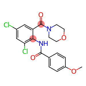 N-[2,4-dichloro-6-(4-morpholinylcarbonyl)phenyl]-4-methoxybenzamide