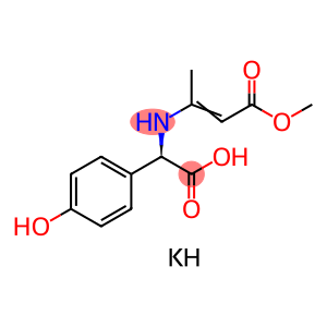 potassium 2-(4-hydroxyphenyl)-2-[(3-methoxy-1-methyl-3-oxo-prop-1-enyl)amino]acetate
