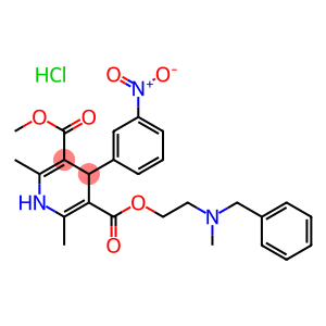 2-[benzyl(methyl)amino]ethyl methyl 1,4-dihydro-2,6-dimethyl-4-(m-nitrophenyl)pyridine-3,5-dicarboxylate hydrochloride