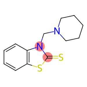 2(3H)-Benzothiazolethione, 3-(1-piperidinylmethyl)-