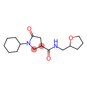 1-cyclohexyl-5-oxo-N-((tetrahydrofuran-2-yl)methyl)pyrrolidine-3-carboxamide