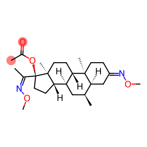 17-(Acetyloxy)-6α-methyl-3,20-bis(methoxyimino)-5β-pregnane