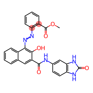 Benzoic acid, 2-3-(2,3-dihydro-2-oxo-1H-benzimidazol-5-yl)aminocarbonyl-2-hydroxy-1-naphthalenylazo-, methyl ester