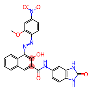 3-hydroxy-4-(2-methoxy-4-nitro-phenyl)azo-N-(2-oxo-1,3-dihydrobenzimidazol-5-yl)naphthalene-2-carboxamide