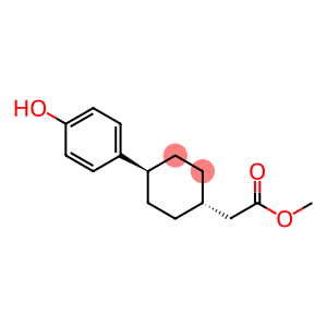 Cyclohexaneacetic acid, 4-(4-hydroxyphenyl)-, Methyl ester, trans-