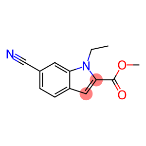 1H-Indole-2-carboxylicacid,6-cyano-1-ethyl-,methylester(9CI)