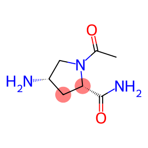 2-Pyrrolidinecarboxamide, 1-acetyl-4-amino-, (2S,4S)- (9CI)