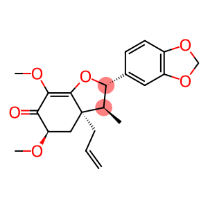 (2S)-2α-(1,3-Benzodioxol-5-yl)-3,3a,4,5-tetrahydro-5β,7-dimethoxy-3β-methyl-3aα-(2-propenyl)benzofuran-6(2H)-one
