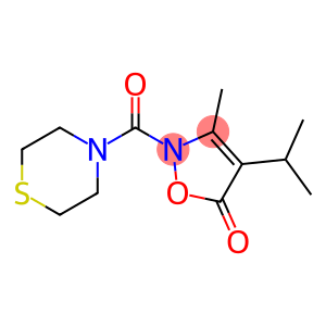Thiomorpholine,  4-[[3-methyl-4-(1-methylethyl)-5-oxo-2(5H)-isoxazolyl]carbonyl]-  (9CI)