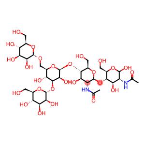 (Man)3(GlcNAc)2,  Mannotriose-di-(N-acetyl-D-glucosamine)