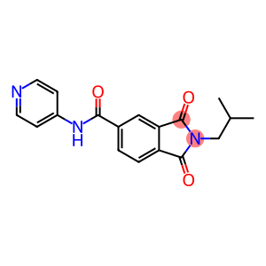 2-(2-methylpropyl)-1,3-dioxo-N-pyridin-4-ylisoindole-5-carboxamide
