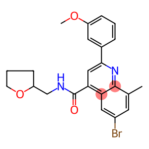 6-bromo-2-(3-methoxyphenyl)-8-methyl-N-(tetrahydro-2-furanylmethyl)-4-quinolinecarboxamide