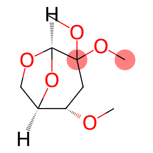 .beta.-D-erythro-Hexopyranos-2-ulose, 1,6-anhydro-3-deoxy-4-O-methyl-, dimethyl acetal