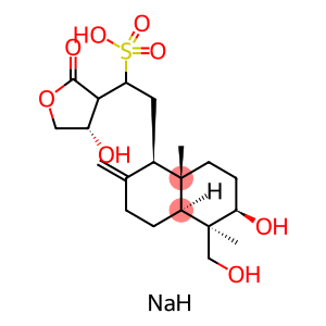 3-Furanmethanesulfonicacid, a-[[decahydro-6-hydroxy-5-(hydroxymethyl)-5,8a-dimethyl-2-methylene-1-naphthalenyl]methyl]tetrahydro-4-hydroxy-2-oxo-,monosodium salt