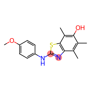 6-Benzothiazolol,  2-[(4-methoxyphenyl)amino]-4,5,7-trimethyl-