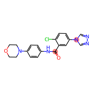 2-chloro-N-[4-(4-morpholinyl)phenyl]-5-(4H-1,2,4-triazol-4-yl)benzamide