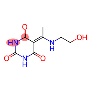 2,4,6(1H,3H,5H)-Pyrimidinetrione, 5-[1-[(2-hydroxyethyl)amino]ethylidene]- (9CI)