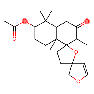 6''-Acetoxy-3',4',4''a,5'',6'',7'',8'',8''a-octahydro-2'',5'',5'',8''a-tetramethyldispiro[furan-3(2H),2'(5'H)-furan-5',1''(2''H)-naphthalen]-3''(4''H)-one