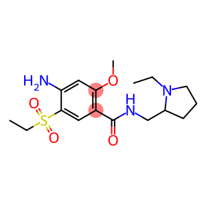 4-amino-n-((1-ethyl-2-pyrrolidinyl)methyl)-5-(ethylsulfonyl)-2-methoxybenzam